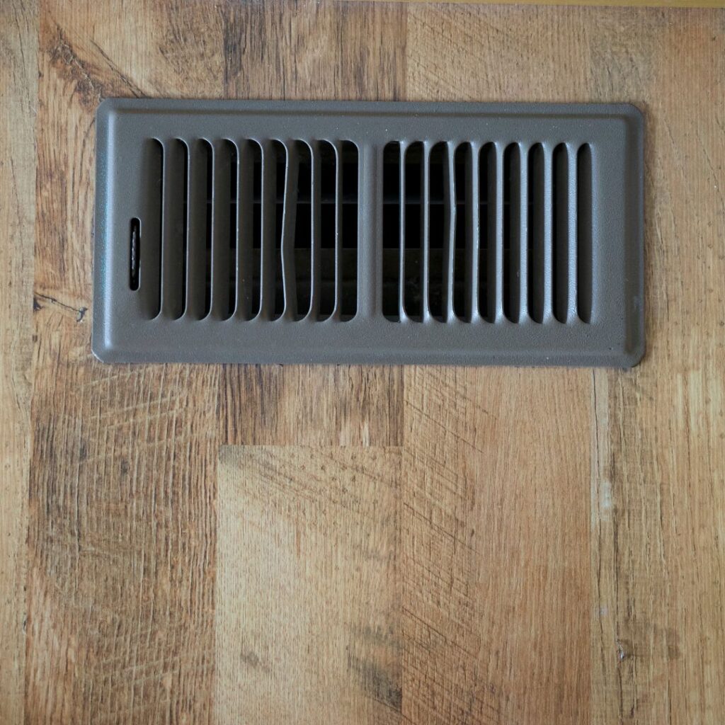 a floor vent in a home