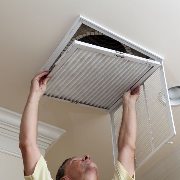 Replacing an HVAC filter